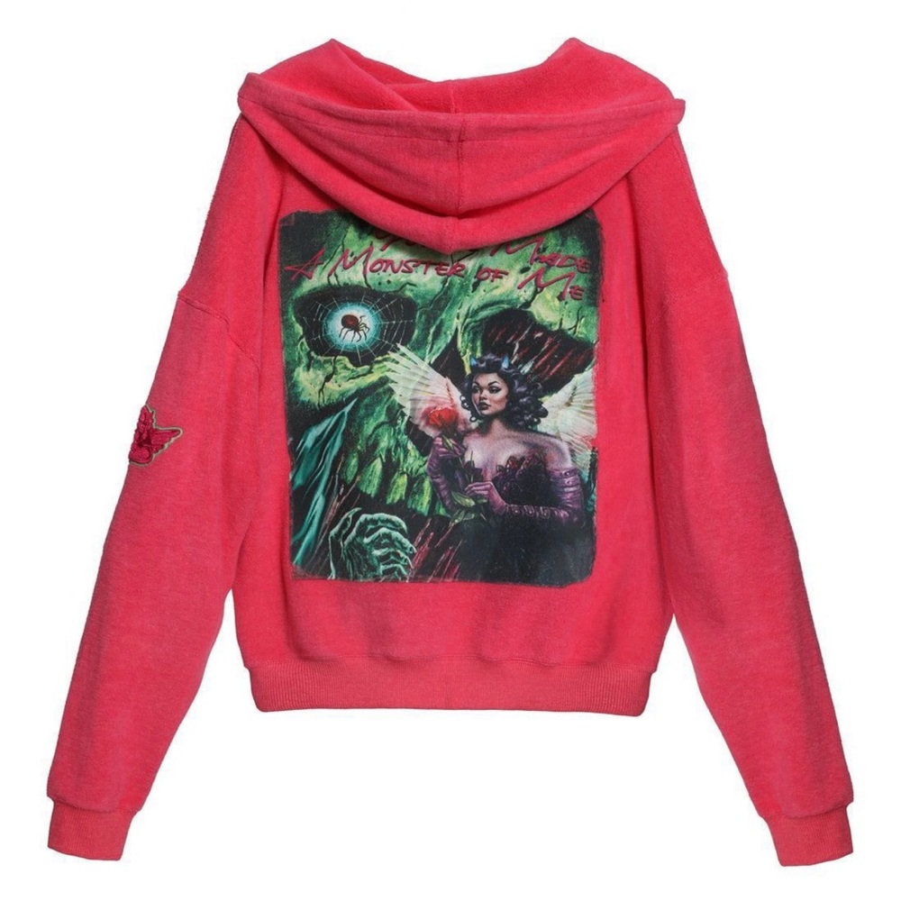 Boys Lie Hot Pink Sweatshirt with Green Script Graphic - Picture 4 of 5